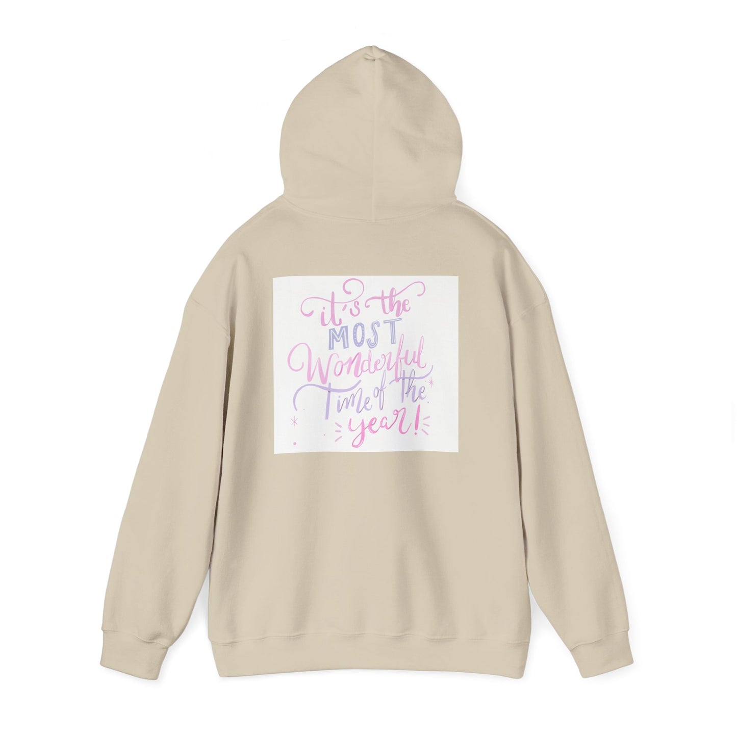 Hoodie — "It's the Most Wonderful Time of the Year" Pastel Holiday Hoodie