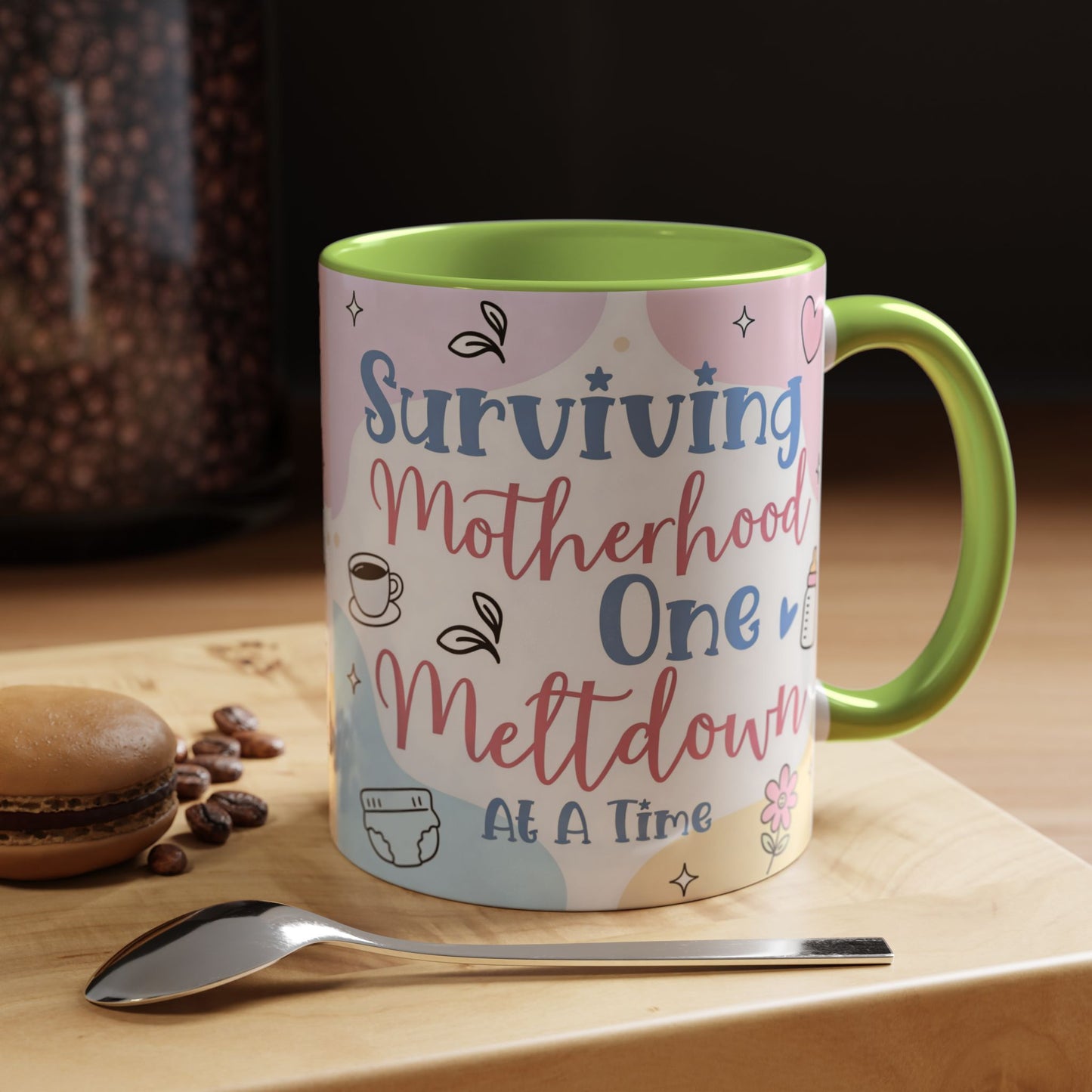 Surviving Motherhood One Meltdown at a Time Coffee Mug