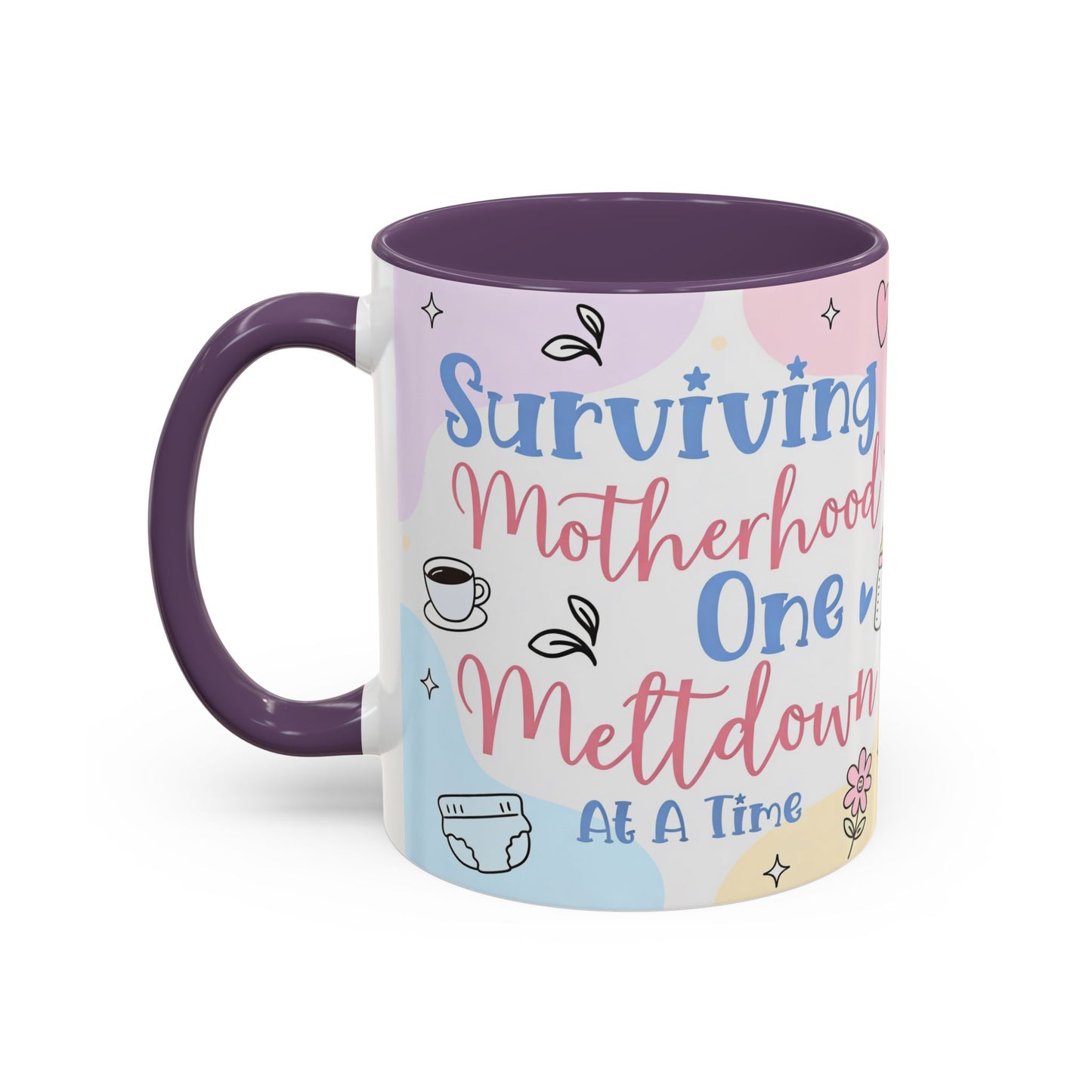 Surviving Motherhood One Meltdown at a Time Coffee Mug