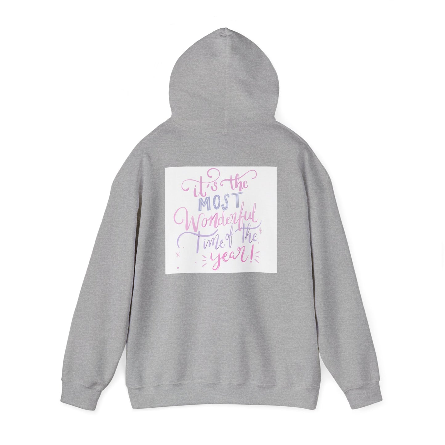Hoodie — "It's the Most Wonderful Time of the Year" Pastel Holiday Hoodie