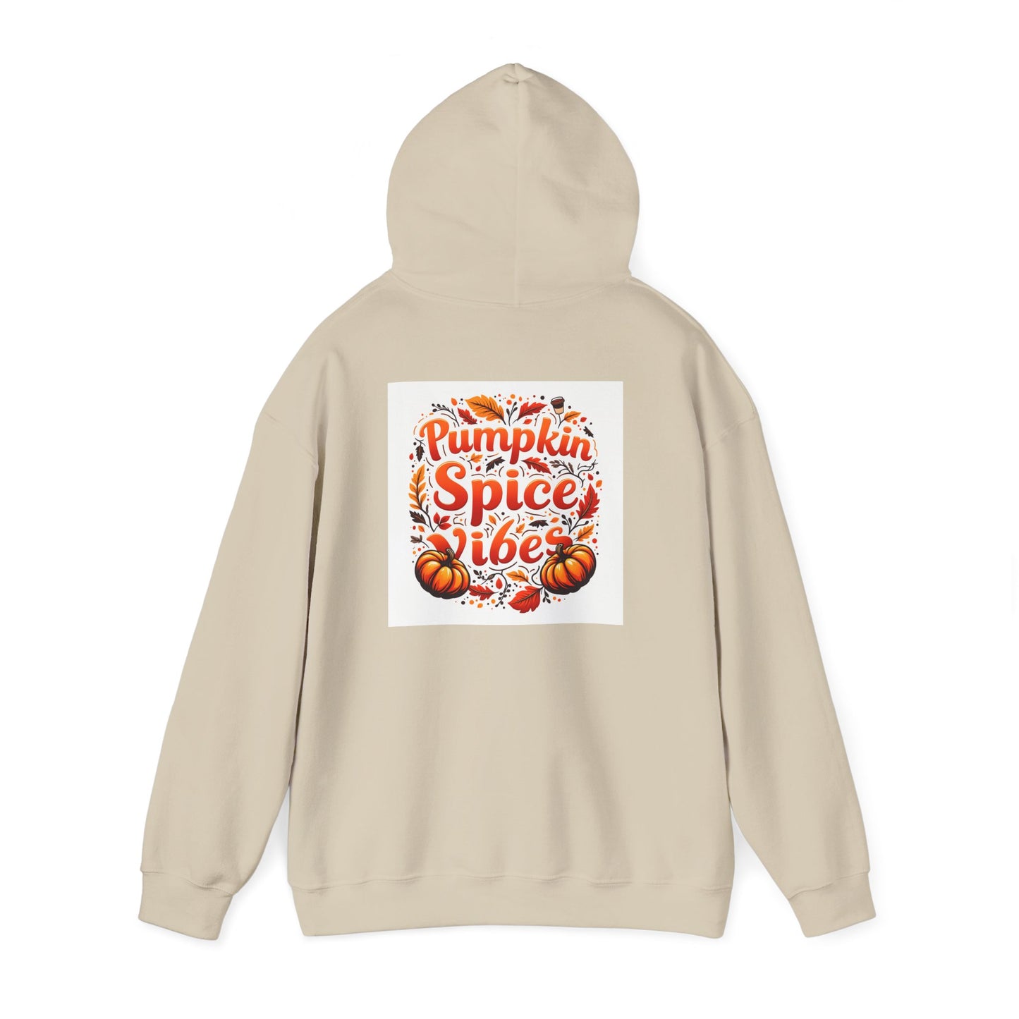 Pumpkin Spice Vibes Hoodie, Fall Fashion, Cozy Sweatshirt for Autumn, Graphic Hooded Sweatshirt, Halloween Gift, Pumpkin Lovers