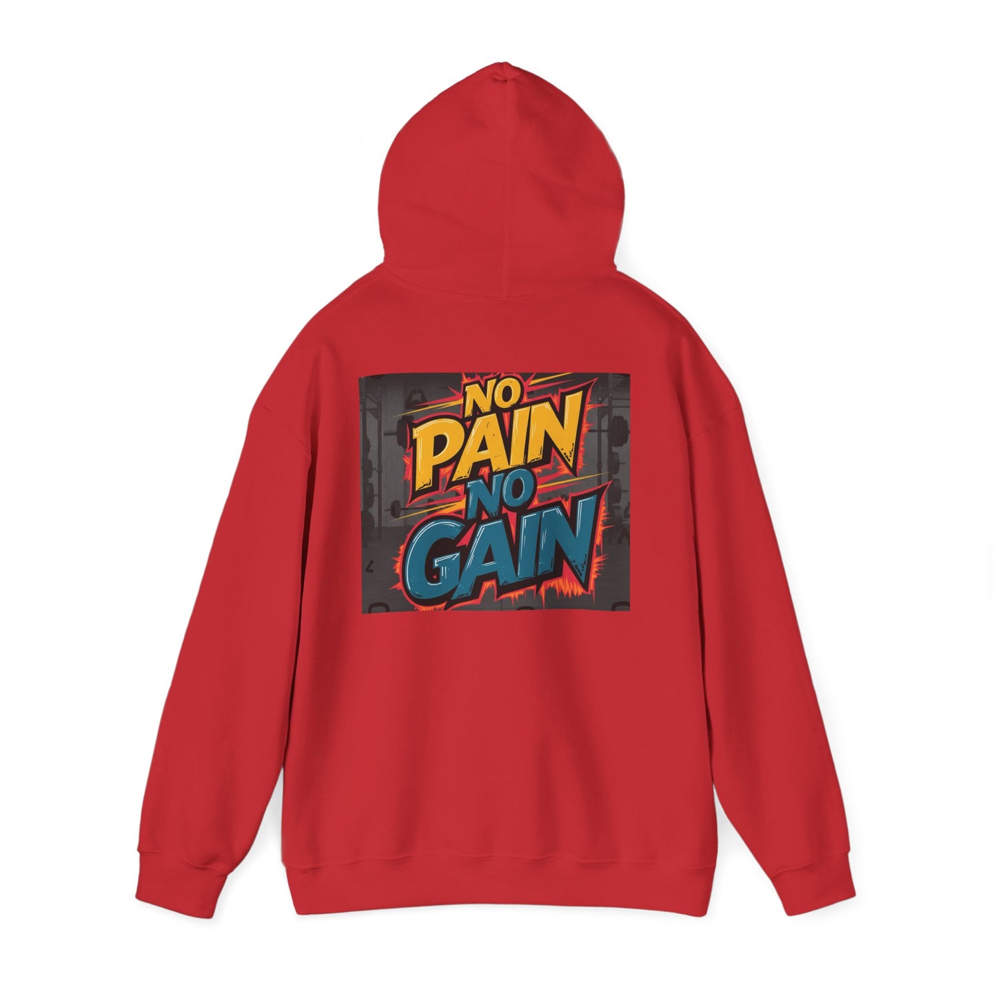Pain No Gain Motivational Hoodie - Unisex Heavy Blend Sweatshirt, Gym Wear, Fitness Apparel, Casual Outfit, Gift for Athletes