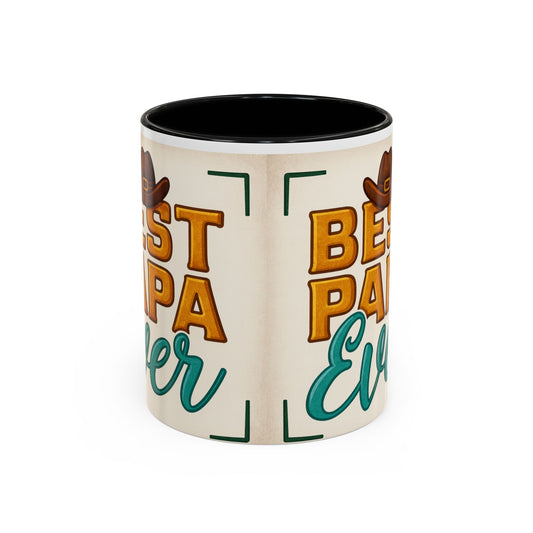 Best Papa Ever Accent Coffee Mug