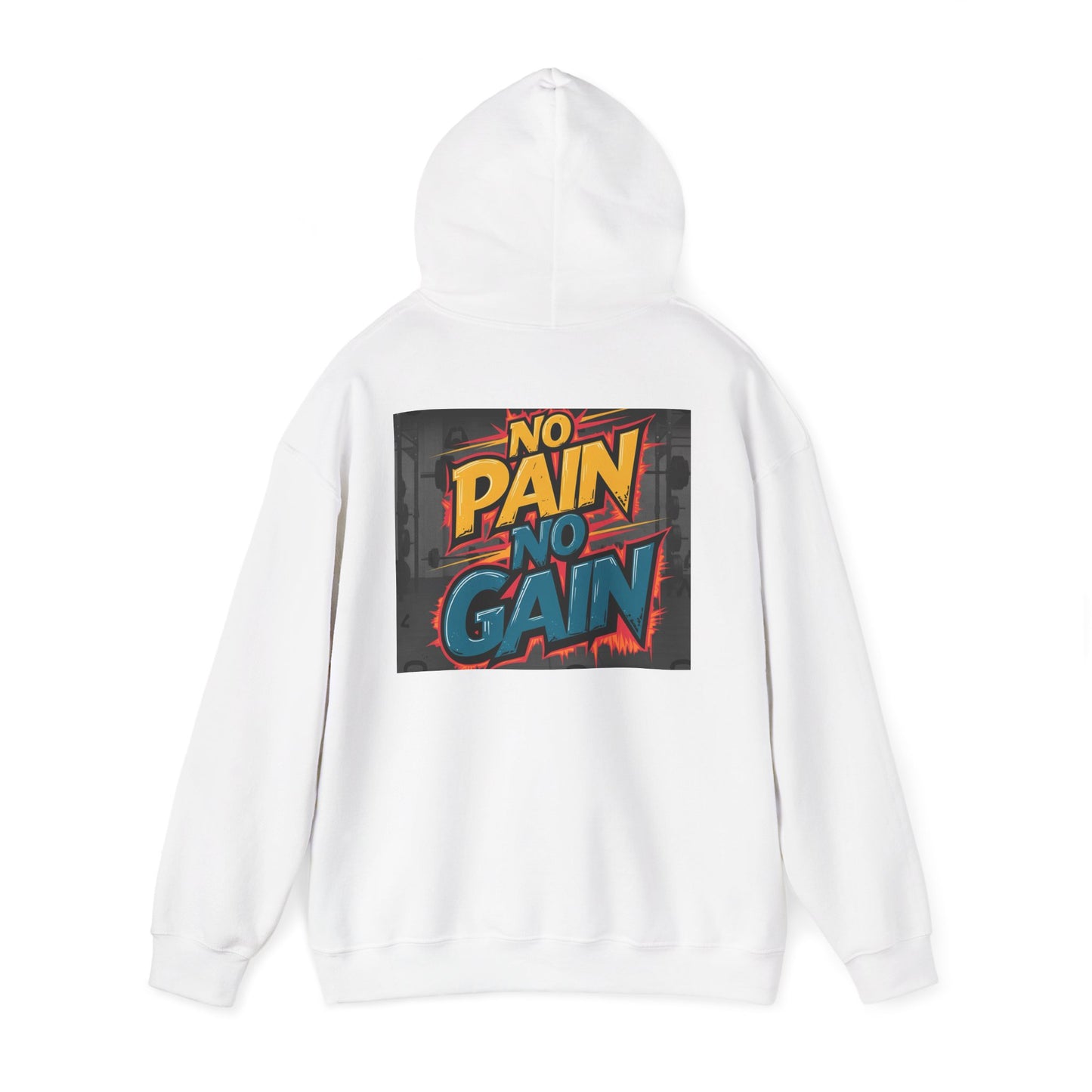 Pain No Gain Motivational Hoodie - Unisex Heavy Blend Sweatshirt, Gym Wear, Fitness Apparel, Casual Outfit, Gift for Athletes