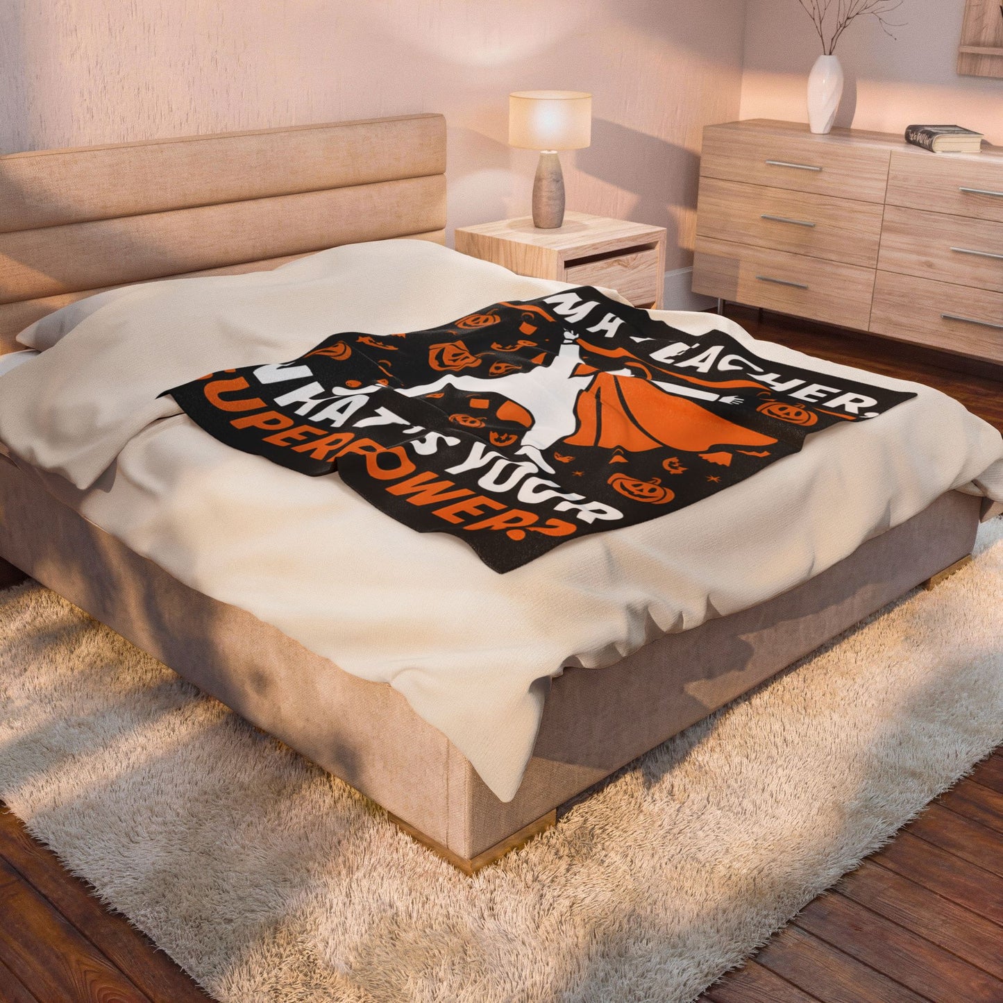 Velveteen I'm a Superhero Teacher Plush Blanket