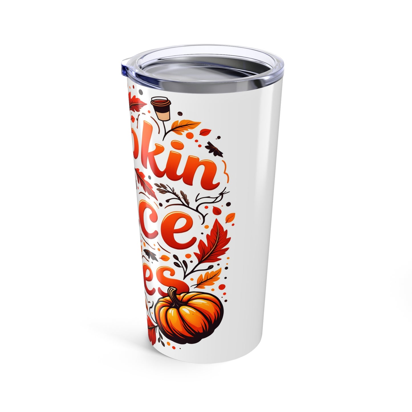 Pumpkin Spice Tumbler, Fall Vibes Travel Mug, Autumn Coffee Cup, Seasonal Drinkware, Gift for Pumpkin Lovers, Thanksgiving Decor