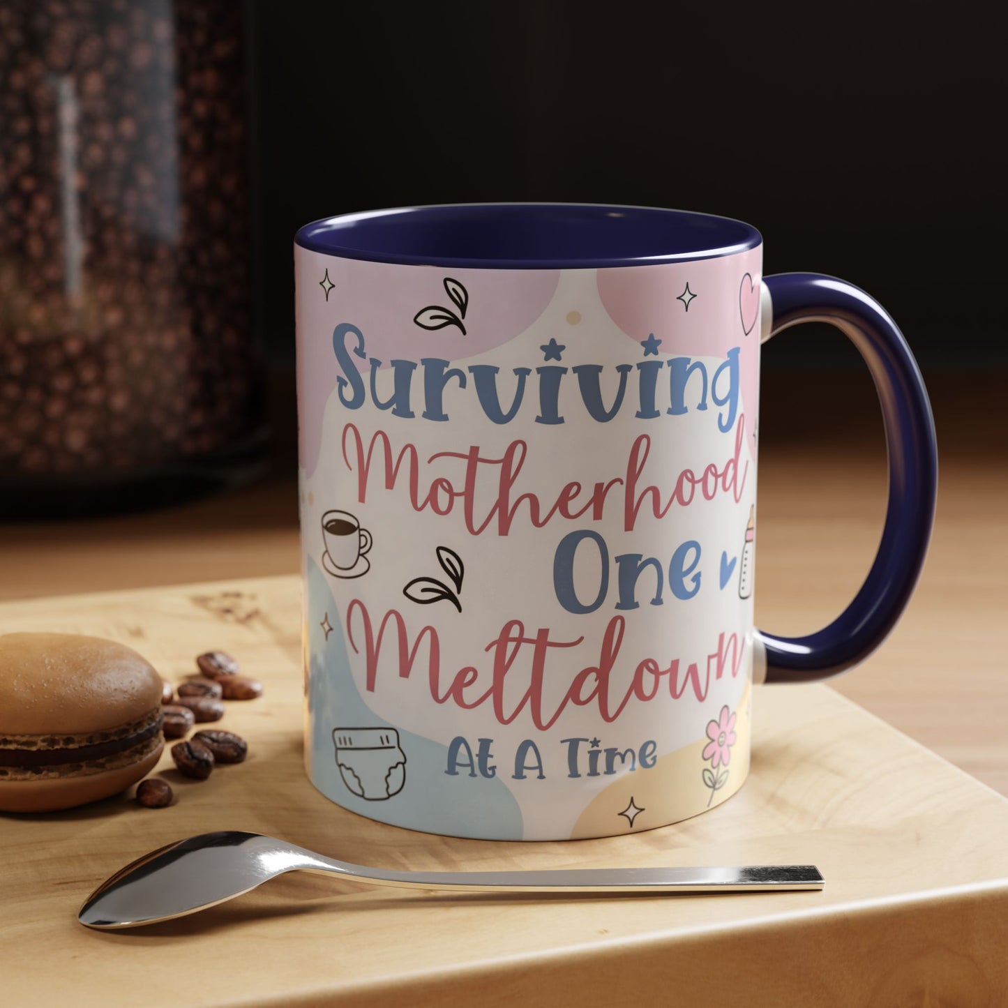 Surviving Motherhood One Meltdown at a Time Coffee Mug