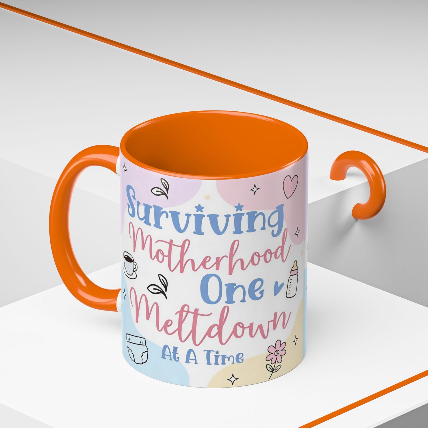 Surviving Motherhood One Meltdown at a Time Coffee Mug
