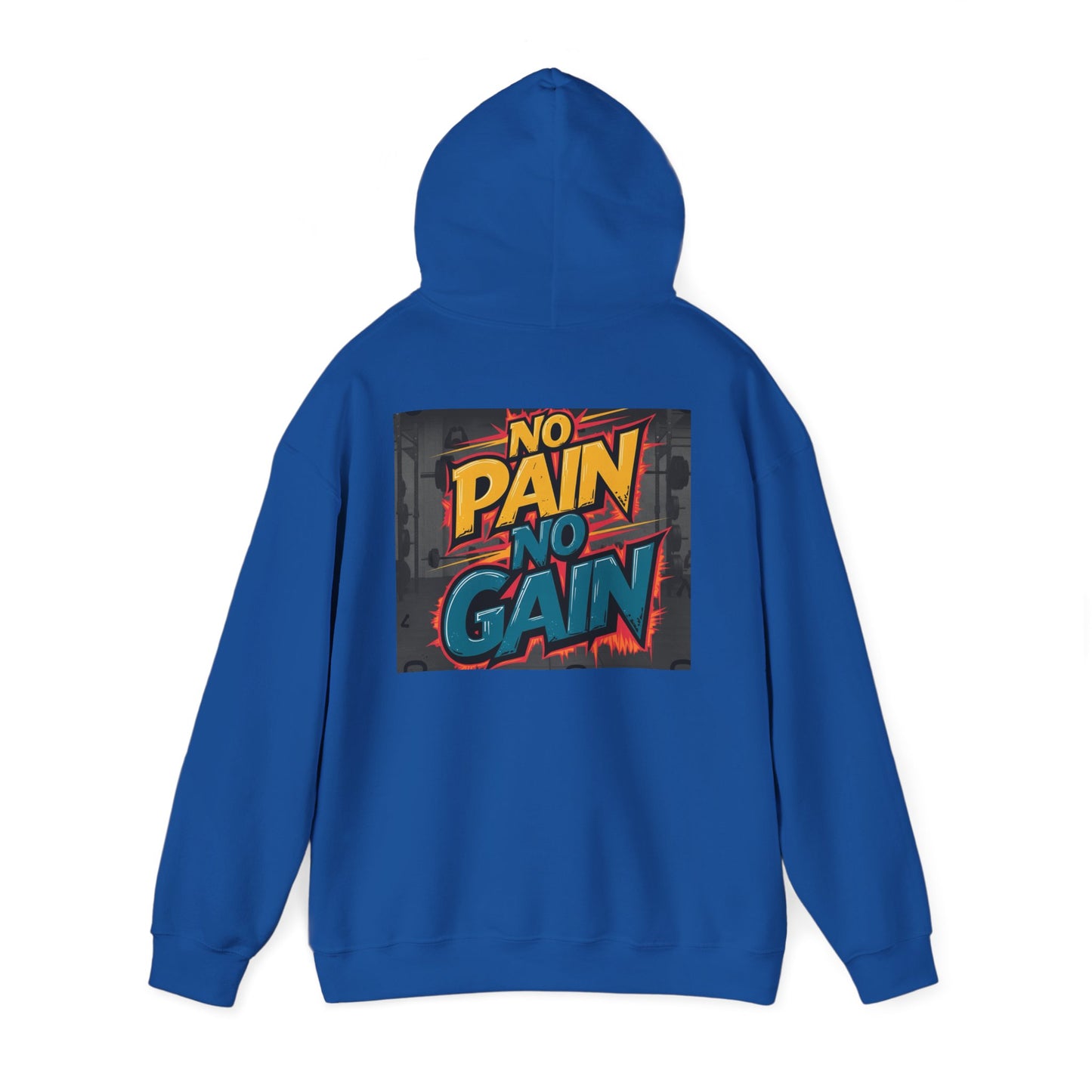 Pain No Gain Motivational Hoodie - Unisex Heavy Blend Sweatshirt, Gym Wear, Fitness Apparel, Casual Outfit, Gift for Athletes