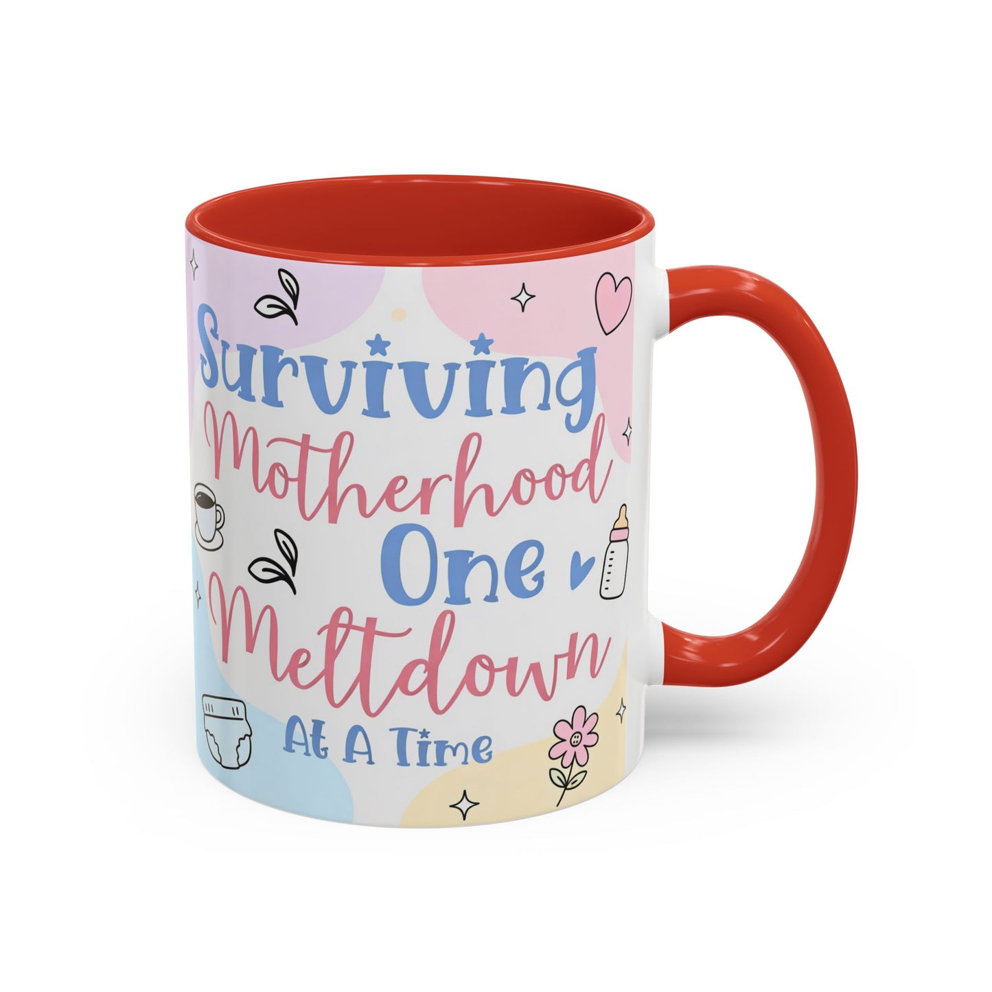 Surviving Motherhood One Meltdown at a Time Coffee Mug