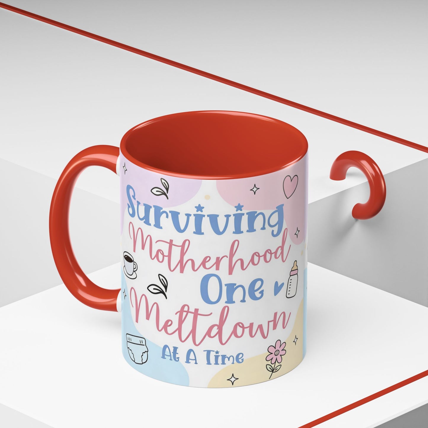 Surviving Motherhood One Meltdown at a Time Coffee Mug