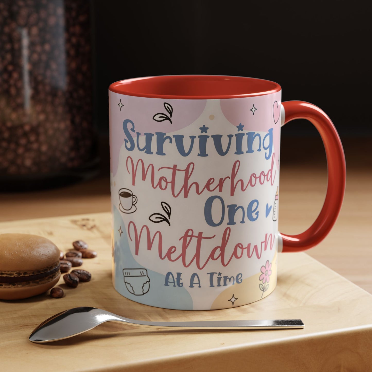 Surviving Motherhood One Meltdown at a Time Coffee Mug