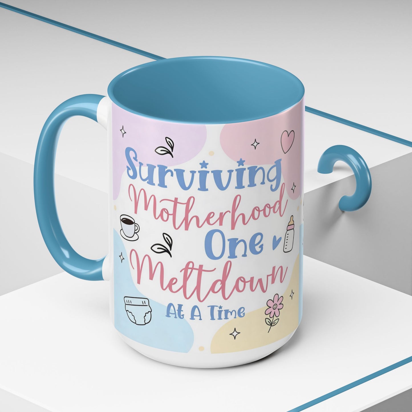 Surviving Motherhood One Meltdown at a Time Coffee Mug