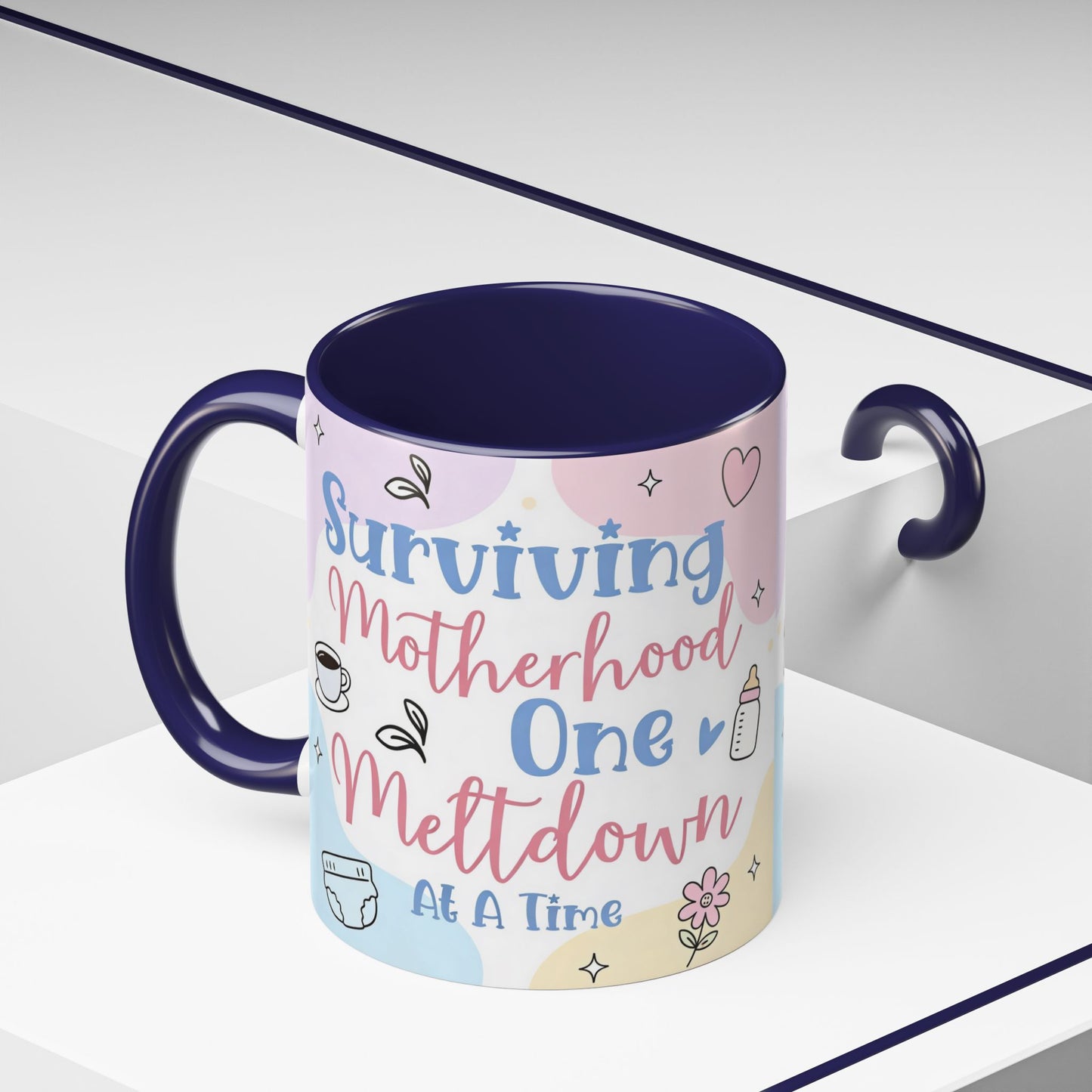 Surviving Motherhood One Meltdown at a Time Coffee Mug