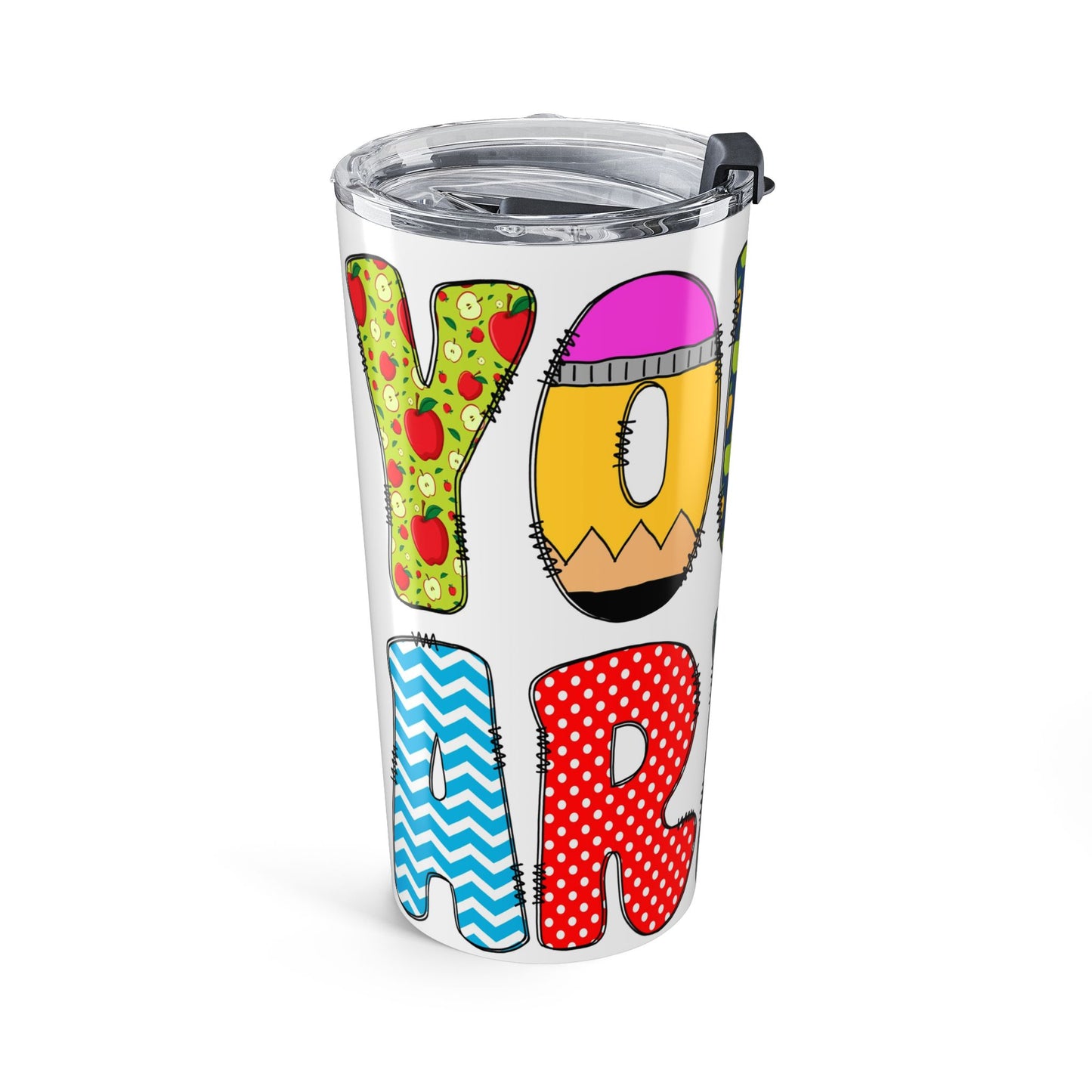 Colorful Inspirational 20oz Tumbler, Motivational Drinkware for School, Office, Gifts, Encouragement, Back to School