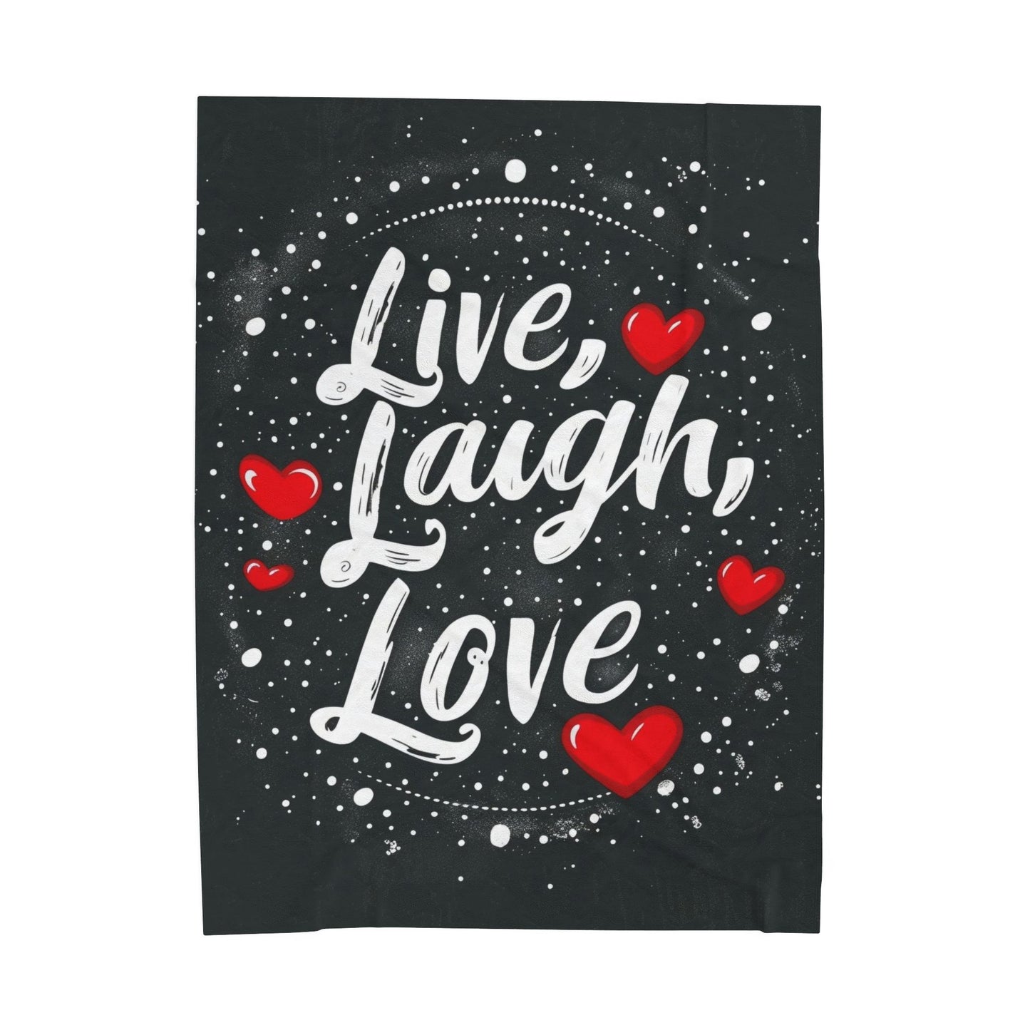 Cozy Velveteen Plush Blanket - Live, Laugh, Love Design, Soft Throw for Home Decor, Gift for Friends, Inspirational Blanket, [...]