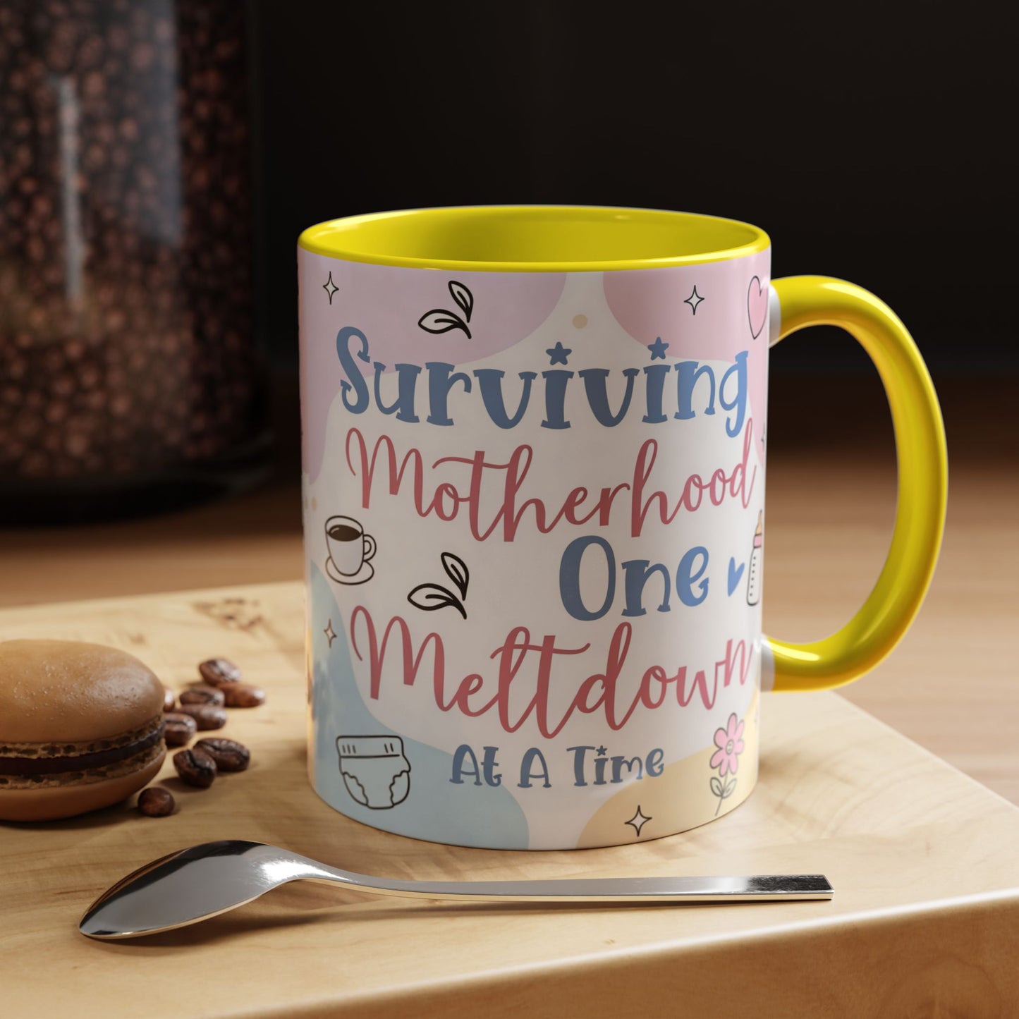 Surviving Motherhood One Meltdown at a Time Coffee Mug