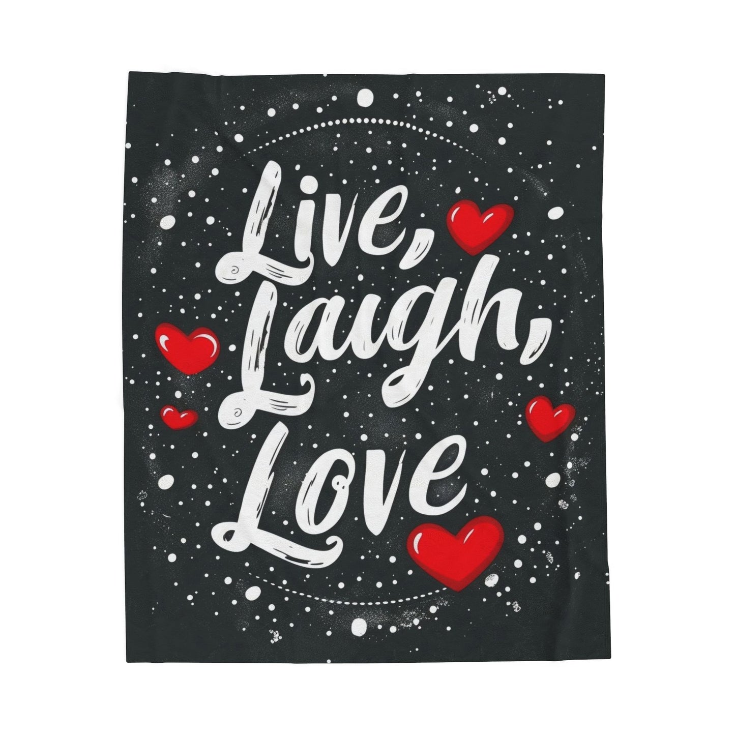 Cozy Velveteen Plush Blanket - Live, Laugh, Love Design, Soft Throw for Home Decor, Gift for Friends, Inspirational Blanket, [...]