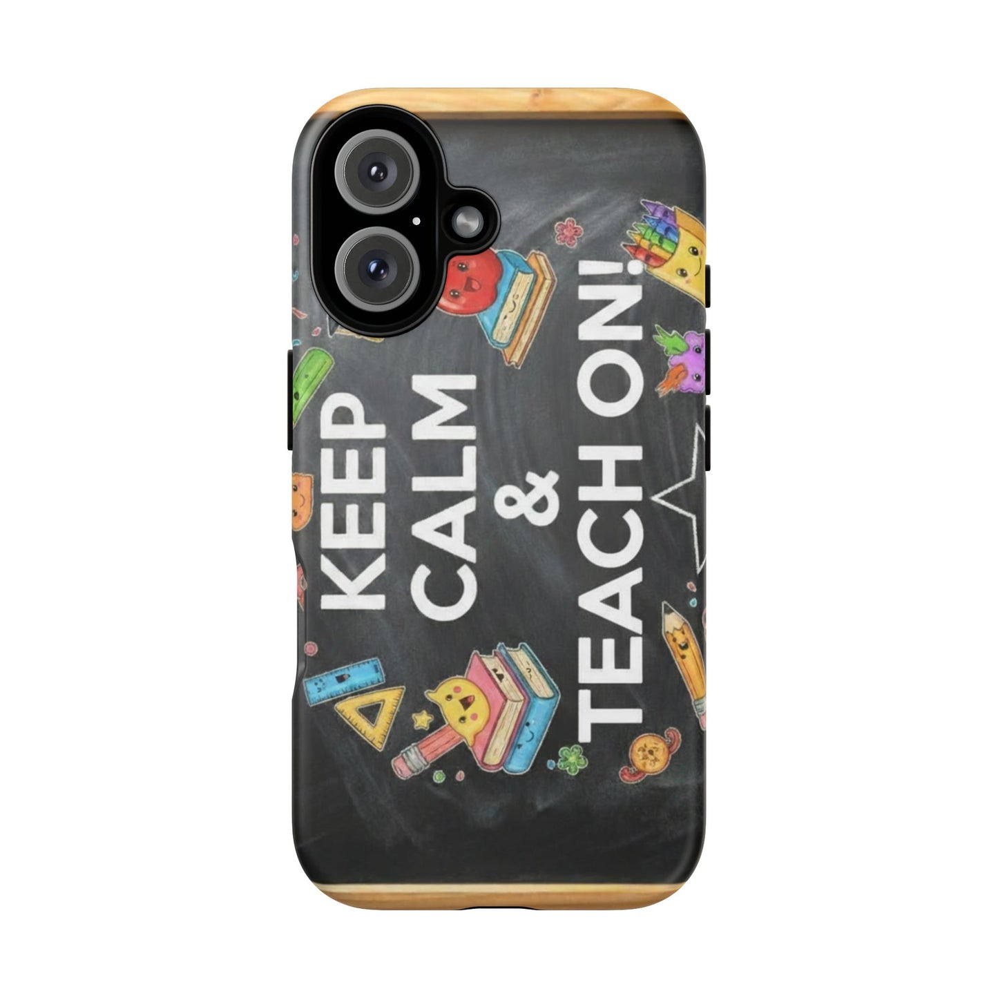 Teacher Phone Case, Keep Calm & Teach On, Classroom Decor, Back to School Gift, Educational Accessories, Fun Silicone Cover