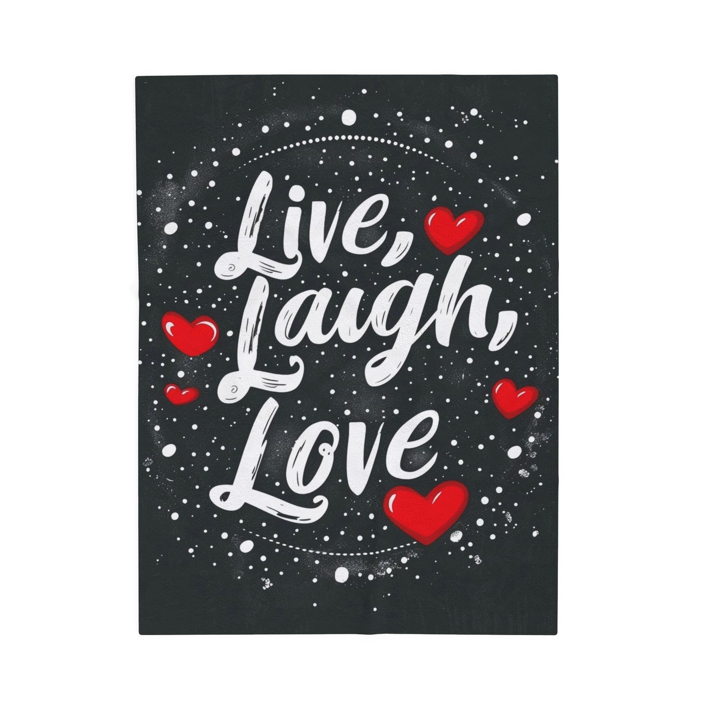 Cozy Velveteen Plush Blanket - Live, Laugh, Love Design, Soft Throw for Home Decor, Gift for Friends, Inspirational Blanket, [...]