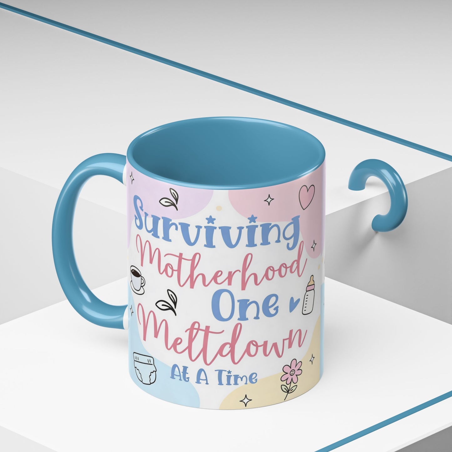 Surviving Motherhood One Meltdown at a Time Coffee Mug
