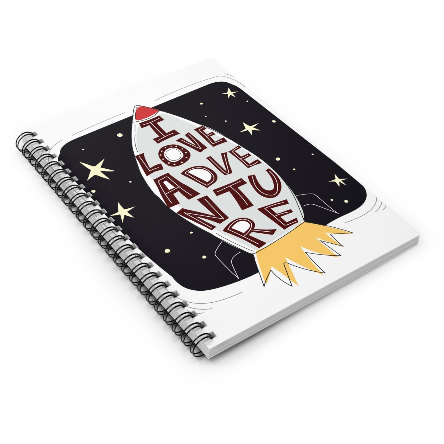 Adventure Rocket Spiral Notebook - Perfect for Students, Writers, Gifts, Travel Journals, School Supplies