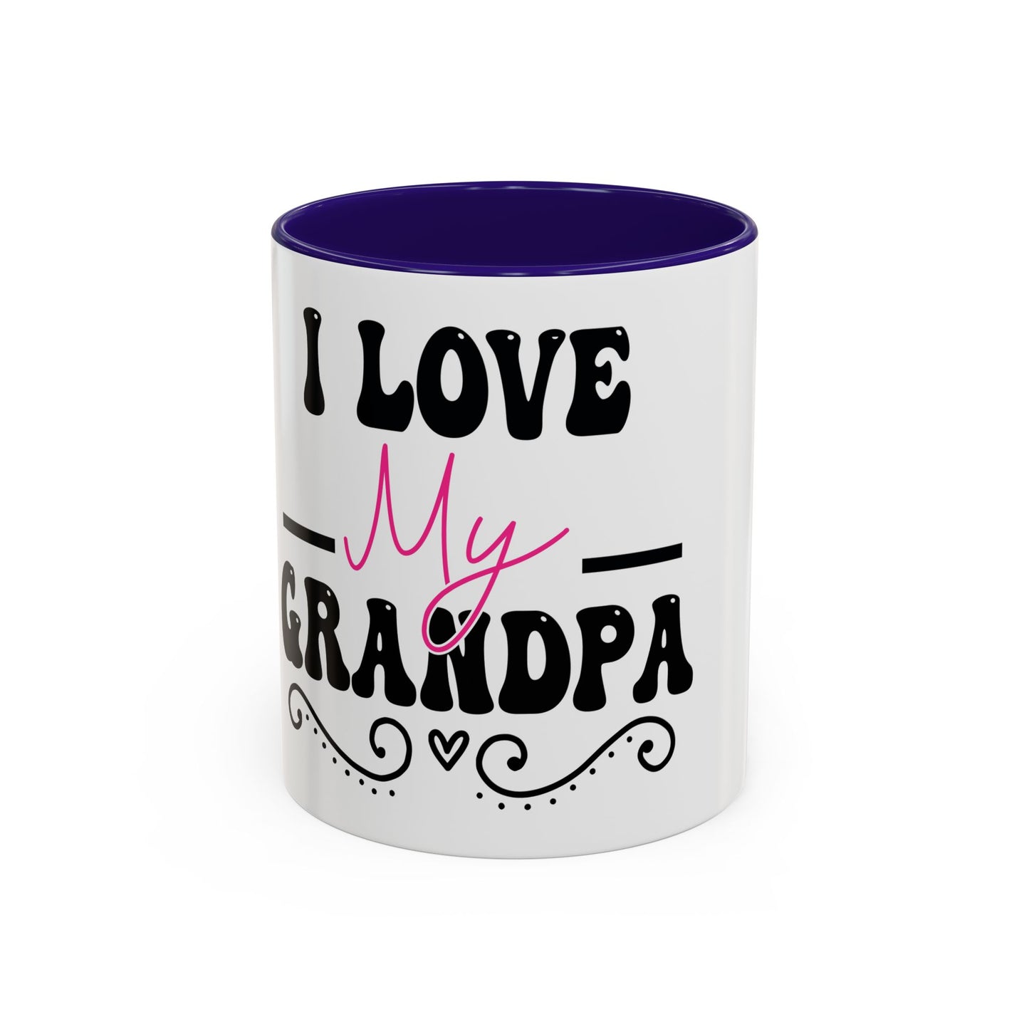 Colorful Grandpa Mug, Ceramic Coffee Cup, Gift for Grandpa, Father's Day Present, Personalized Mug, Family Gatherings