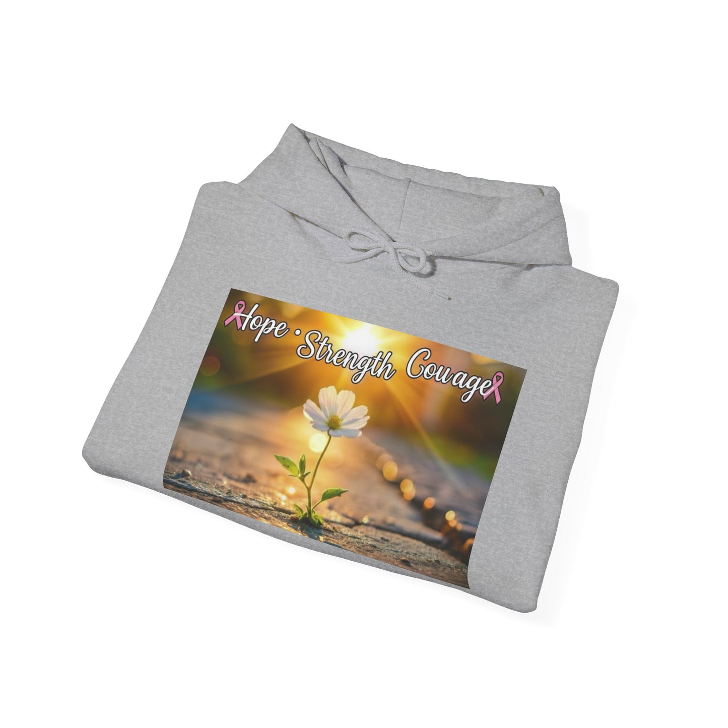 Breast Cancer Awareness Hooded Sweatshirt, Fight Against Cancer, Support Survivors, Gift for Her, Motivational Apparel, Cozy Hoodie