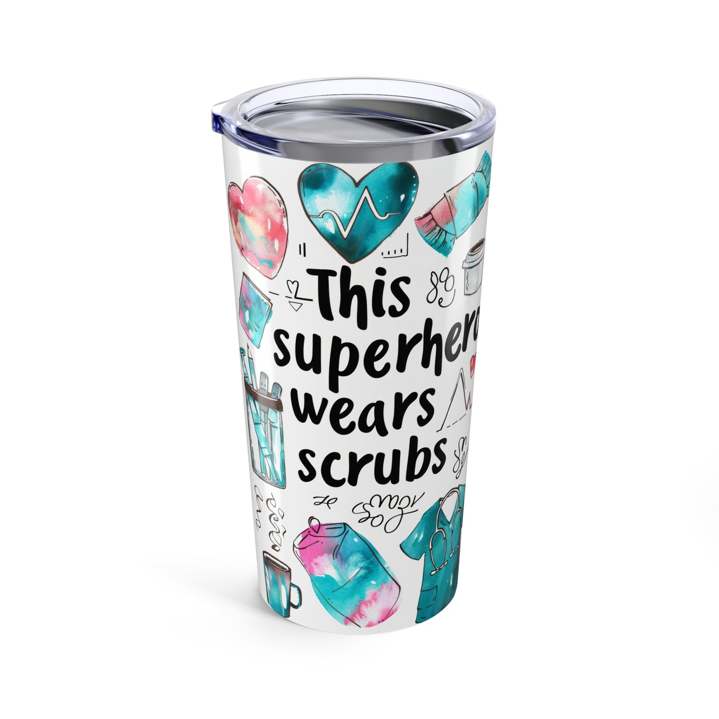 Superhero Nurses 20oz Tumbler - Gifts for Healthcare Workers, Nurse Appreciation, Medical Professionals, Positive Vibes, Motivational [...]