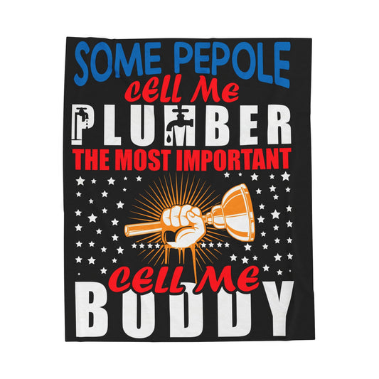 Plumber Motivational Plush Blanket