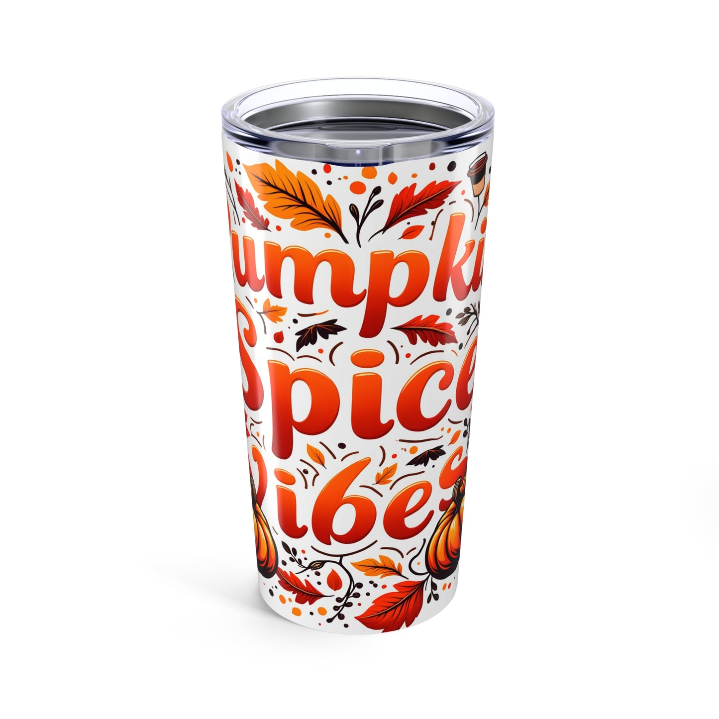 Pumpkin Spice Tumbler, Fall Vibes Travel Mug, Autumn Coffee Cup, Seasonal Drinkware, Gift for Pumpkin Lovers, Thanksgiving Decor