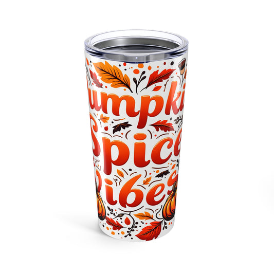 Pumpkin Spice Tumbler, Fall Vibes Travel Mug, Autumn Coffee Cup, Seasonal Drinkware, Gift for Pumpkin Lovers, Thanksgiving Decor