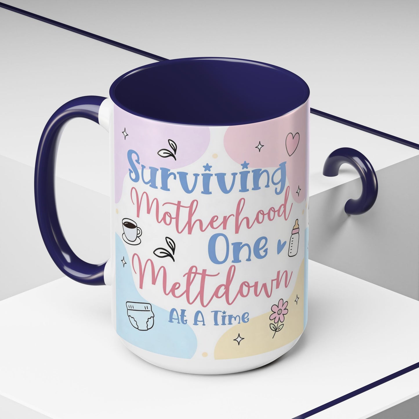 Surviving Motherhood One Meltdown at a Time Coffee Mug