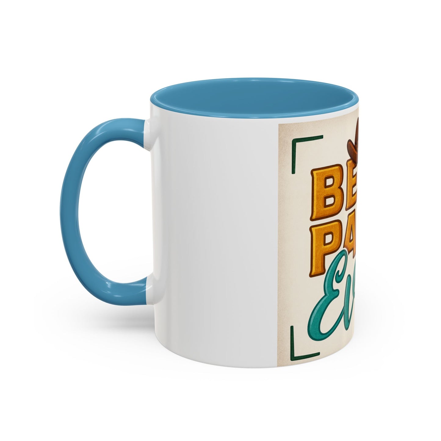 Best Papa Ever Accent Coffee Mug - Unique Gift for Father's Day, Dad's Birthday, Coffee Lovers, Rustic Decor, Personalized Gift