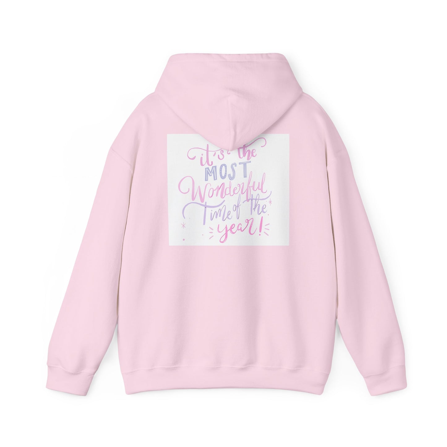 Hoodie — "It's the Most Wonderful Time of the Year" Pastel Holiday Hoodie