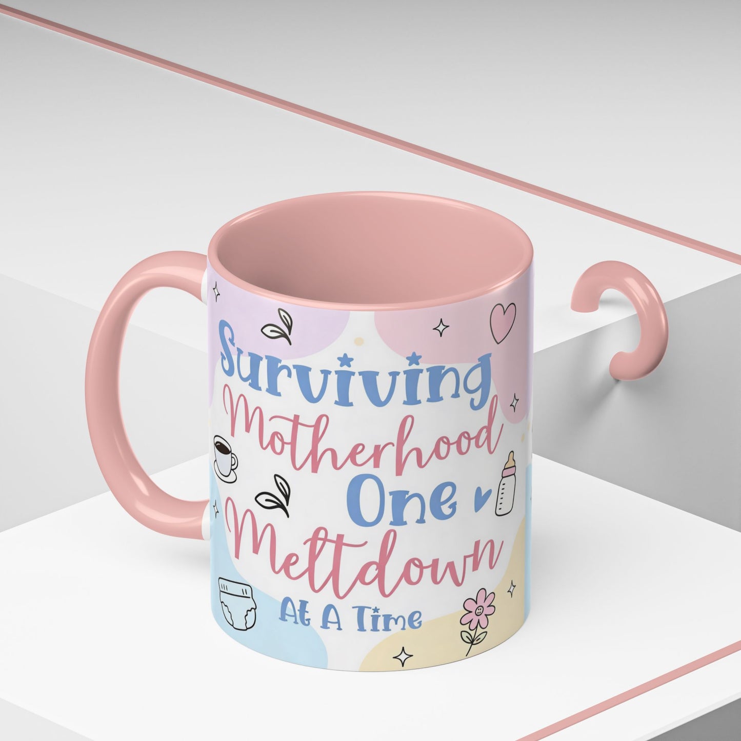 Surviving Motherhood One Meltdown at a Time Coffee Mug