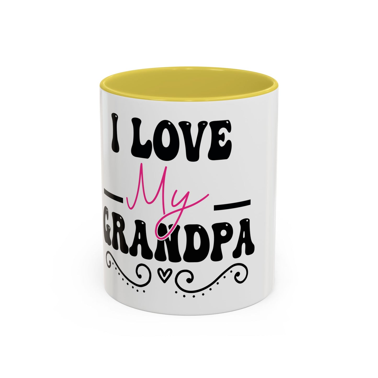 Colorful Grandpa Mug, Ceramic Coffee Cup, Gift for Grandpa, Father's Day Present, Personalized Mug, Family Gatherings