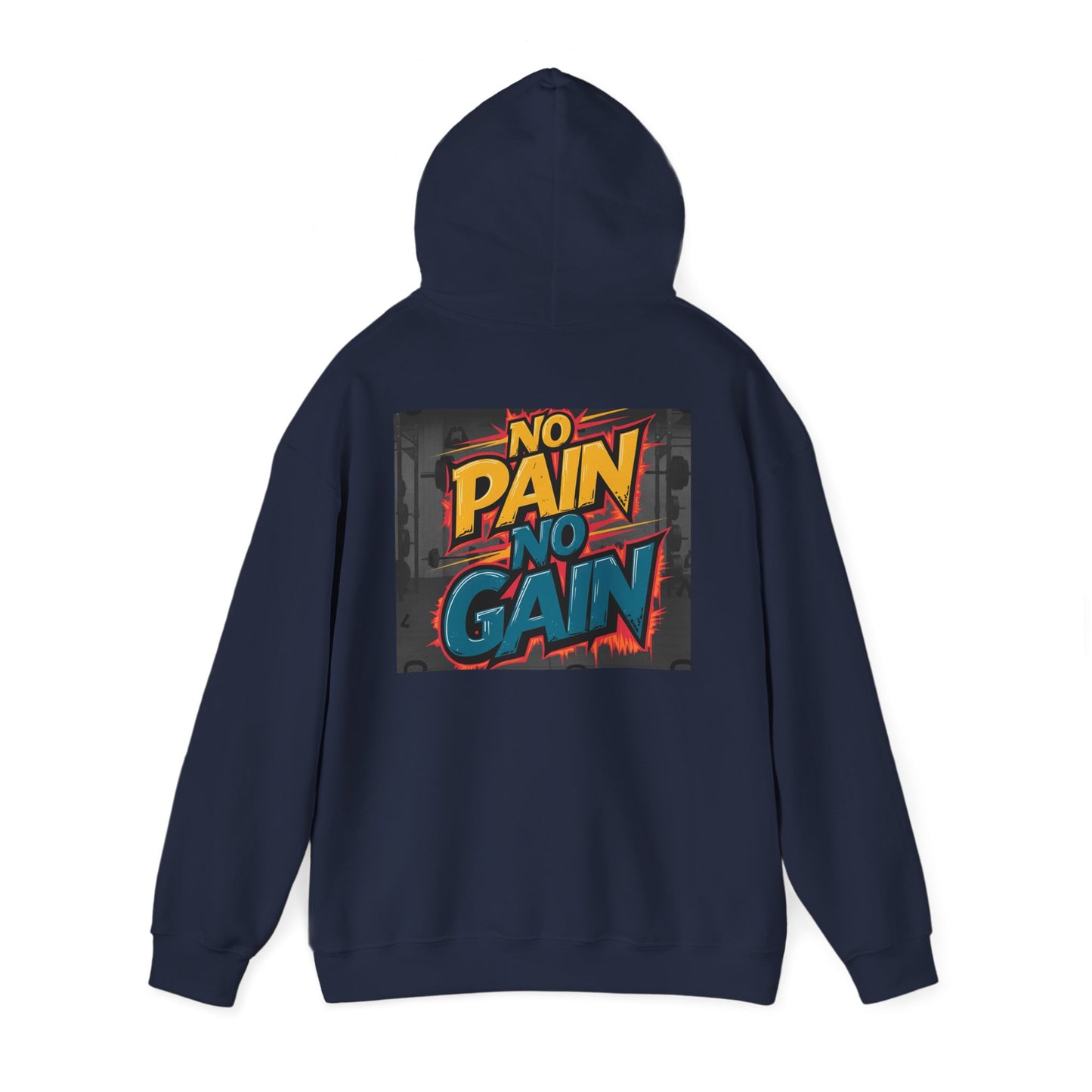 Pain No Gain Motivational Hoodie - Unisex Heavy Blend Sweatshirt, Gym Wear, Fitness Apparel, Casual Outfit, Gift for Athletes