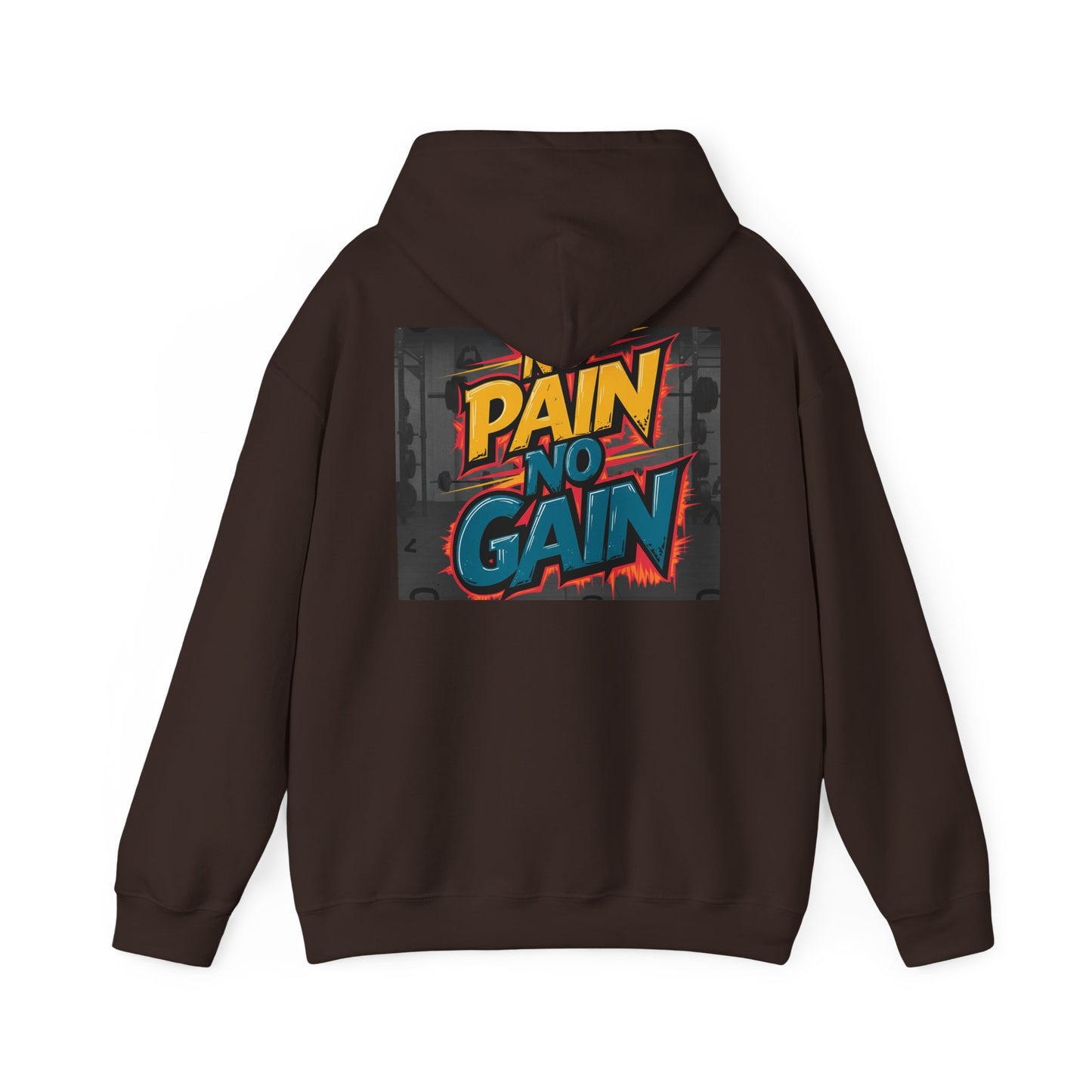 Pain No Gain Motivational Hoodie - Unisex Heavy Blend Sweatshirt, Gym Wear, Fitness Apparel, Casual Outfit, Gift for Athletes