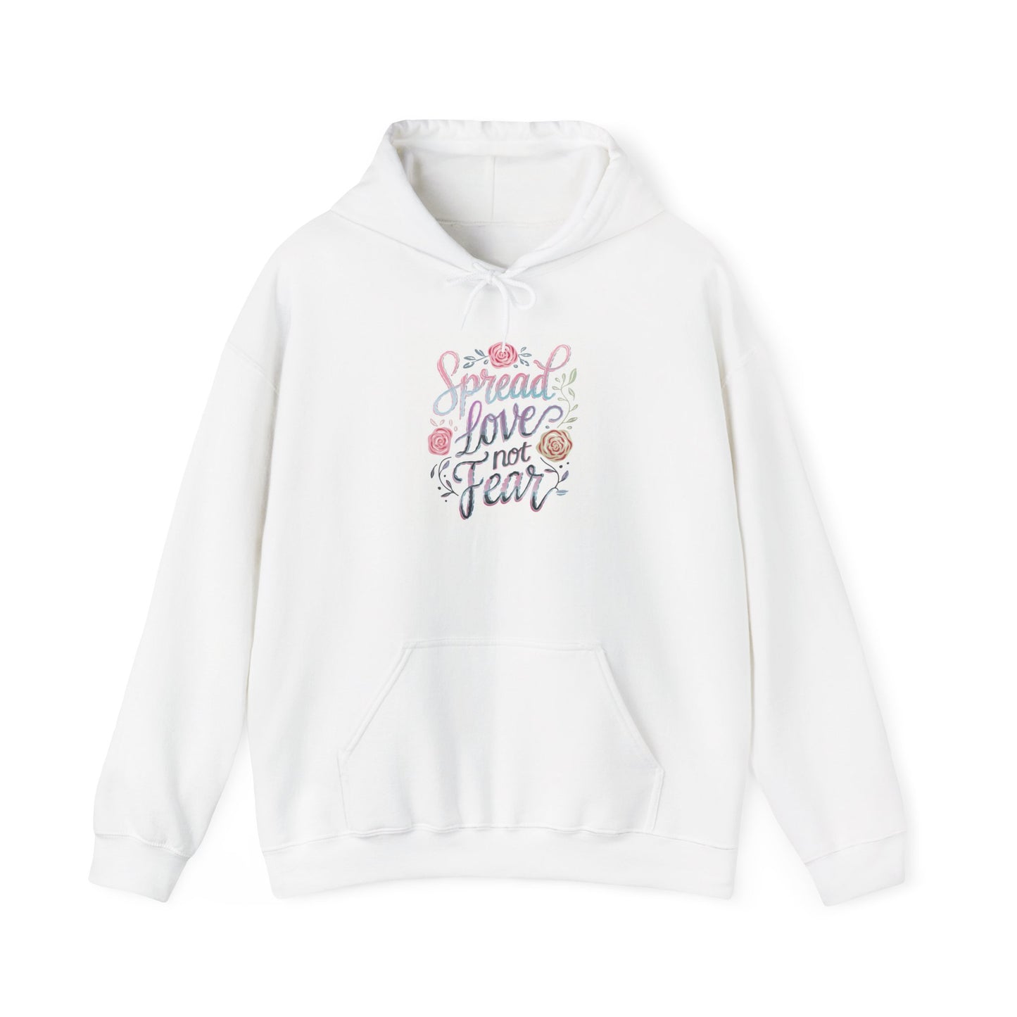 "Spread Love Not Fear" Floral Hoodie