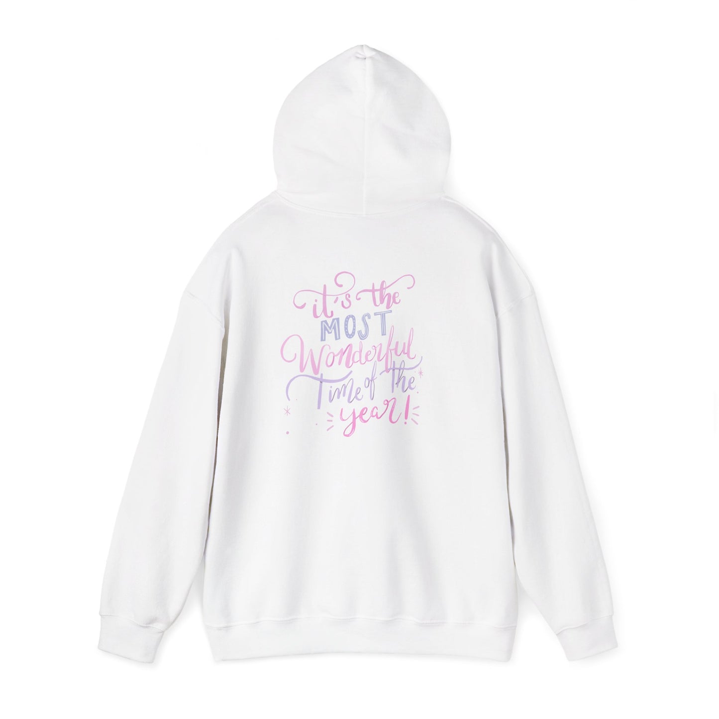 Hoodie — "It's the Most Wonderful Time of the Year" Pastel Holiday Hoodie