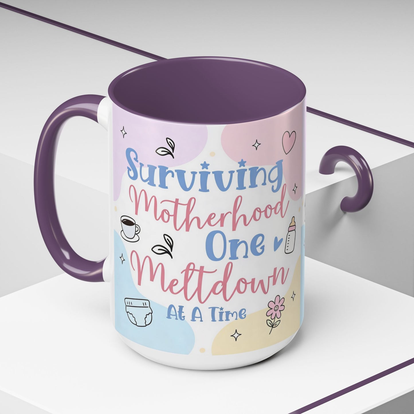 Surviving Motherhood One Meltdown at a Time Coffee Mug