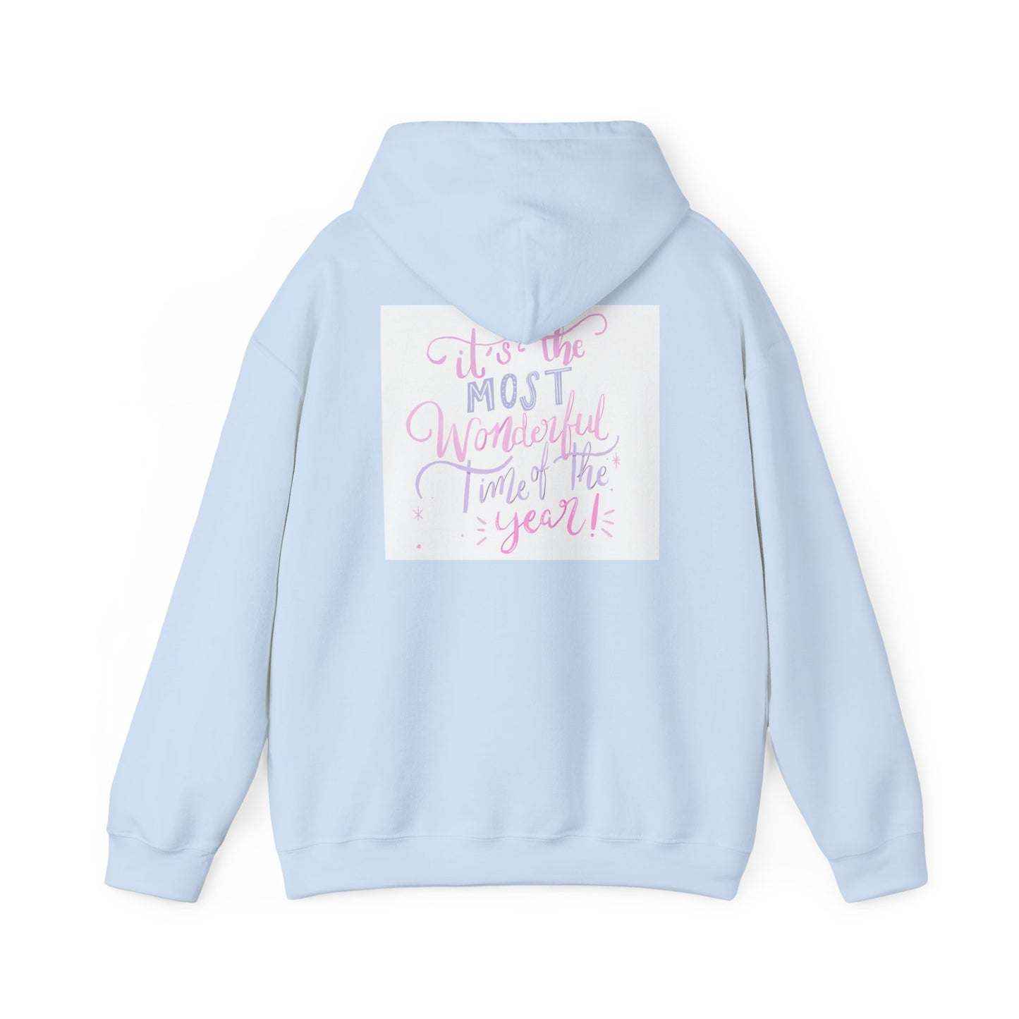 Hoodie — "It's the Most Wonderful Time of the Year" Pastel Holiday Hoodie