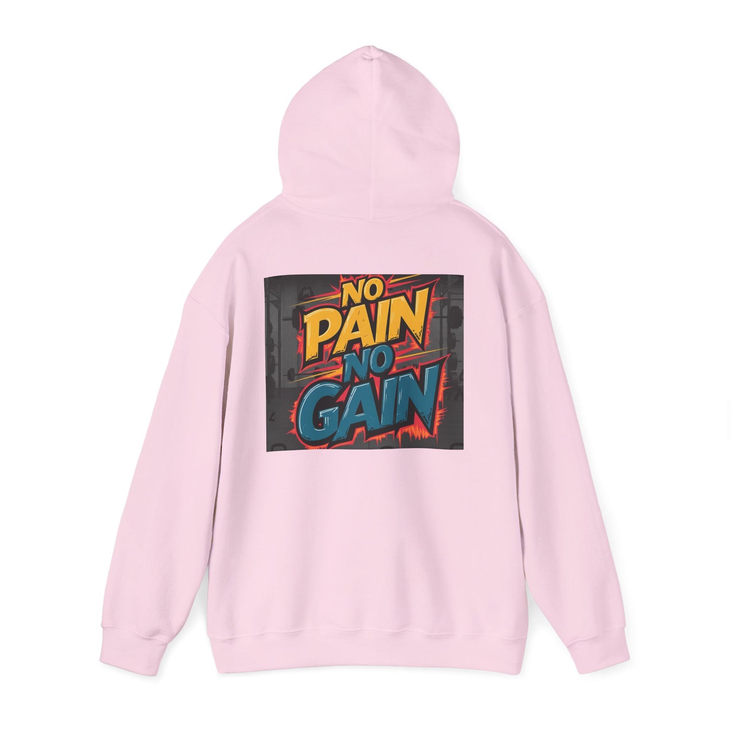Pain No Gain Motivational Hoodie - Unisex Heavy Blend Sweatshirt, Gym Wear, Fitness Apparel, Casual Outfit, Gift for Athletes