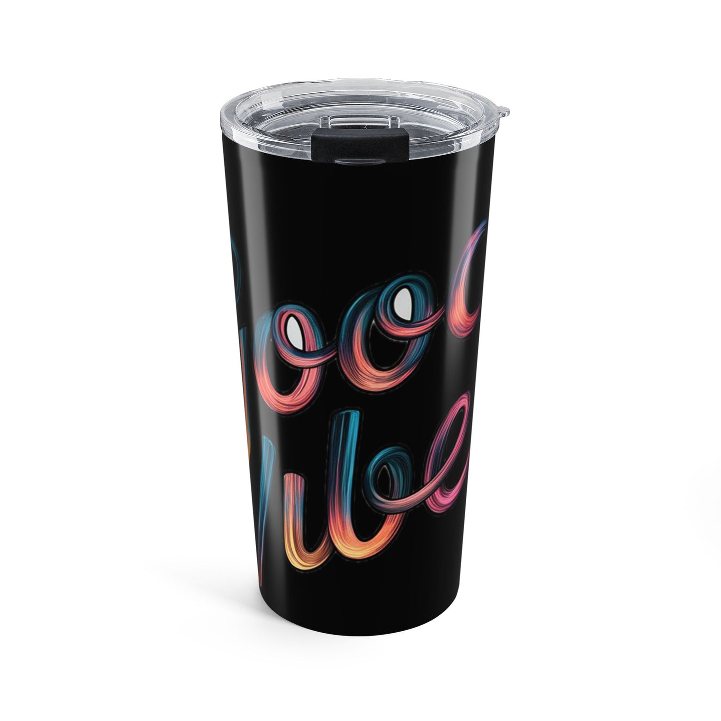 Good Vibes Tumbler 20oz - Stainless Steel Travel Mug, Motivational Cup for Coffee Lovers, Gift for Friends, Office, Daily Use