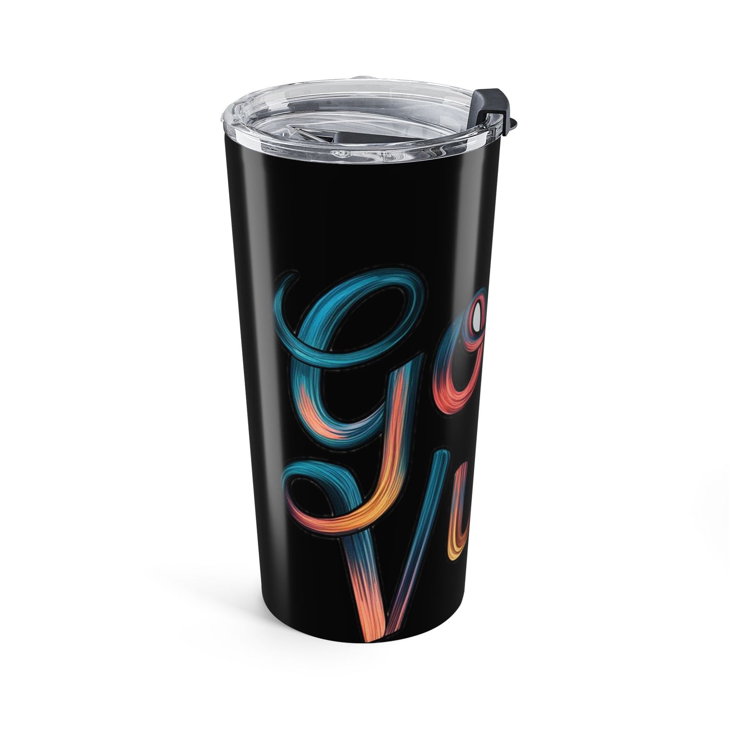 Good Vibes Tumbler 20oz - Stainless Steel Travel Mug, Motivational Cup for Coffee Lovers, Gift for Friends, Office, Daily Use