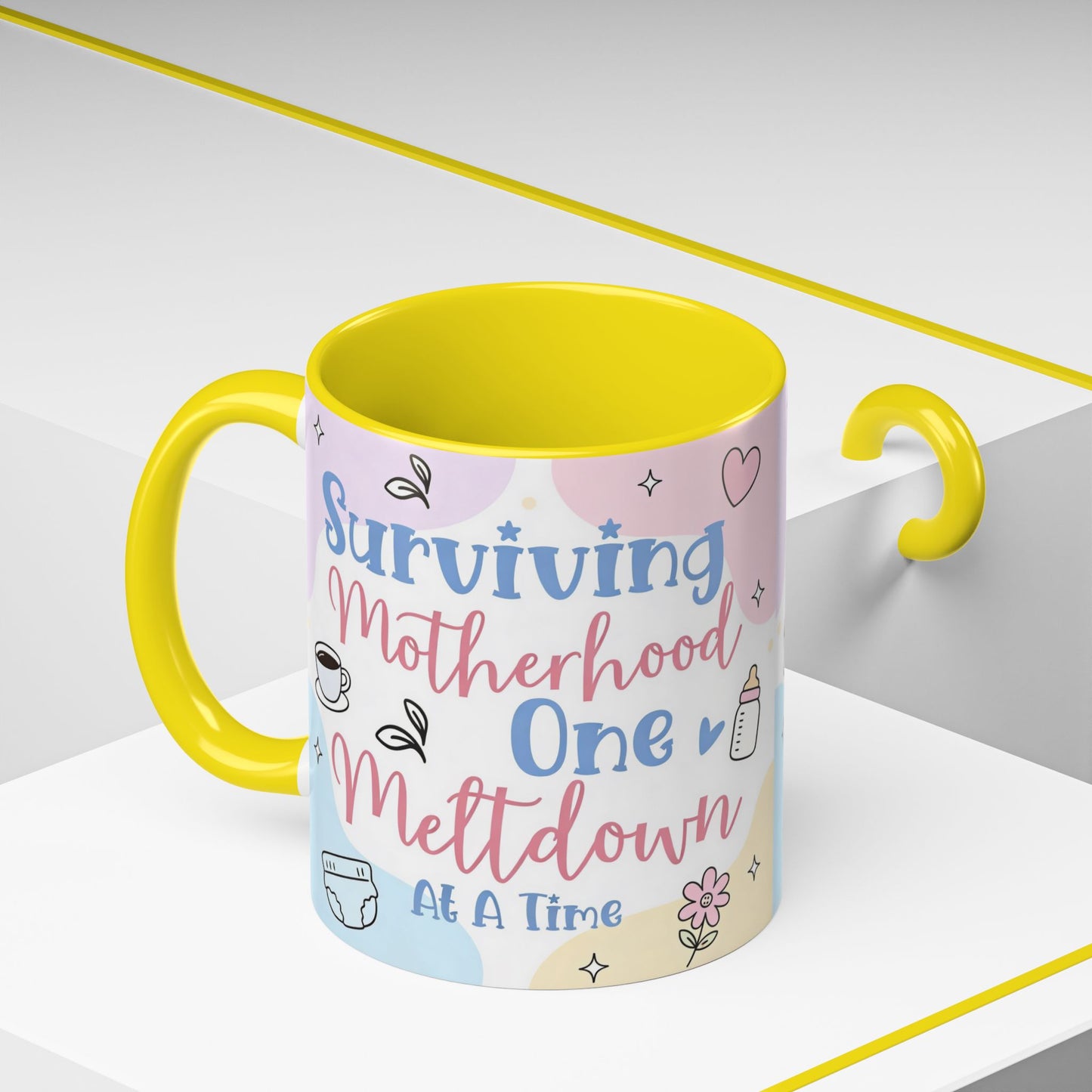 Surviving Motherhood One Meltdown at a Time Coffee Mug