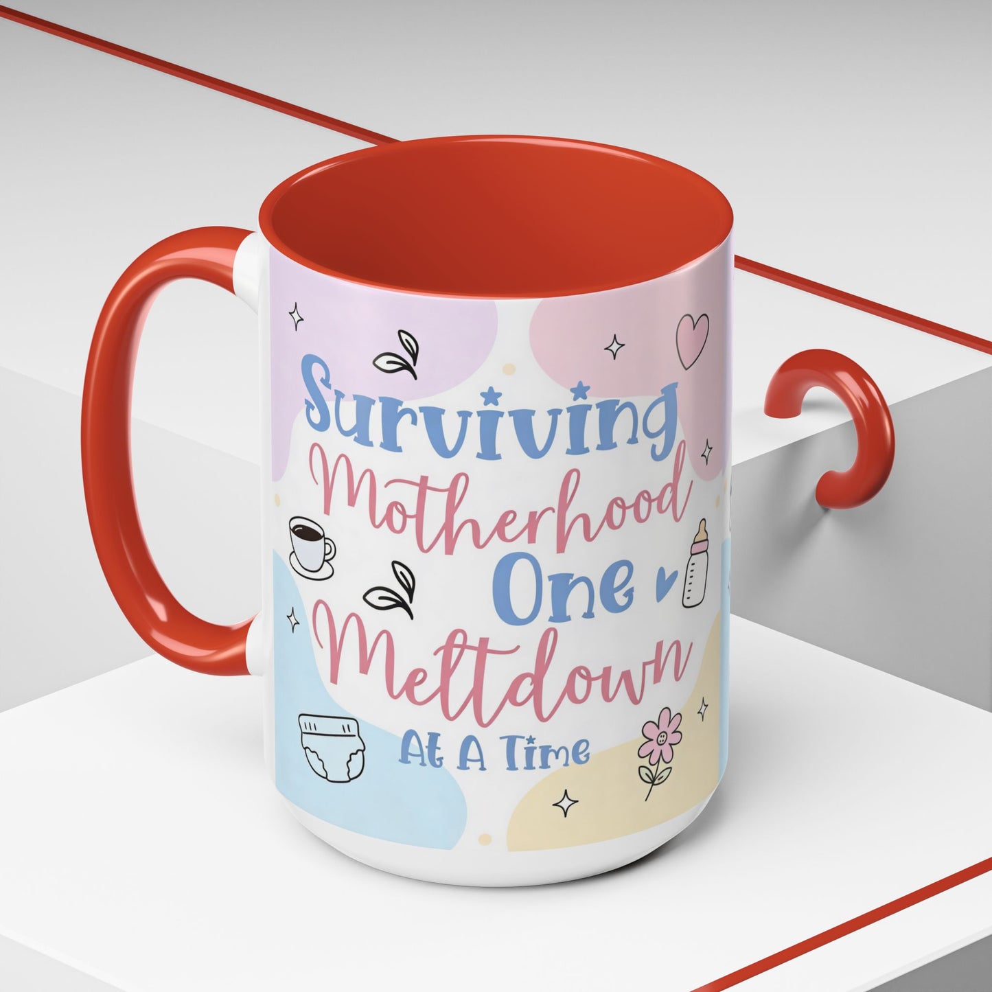 Surviving Motherhood One Meltdown at a Time Coffee Mug