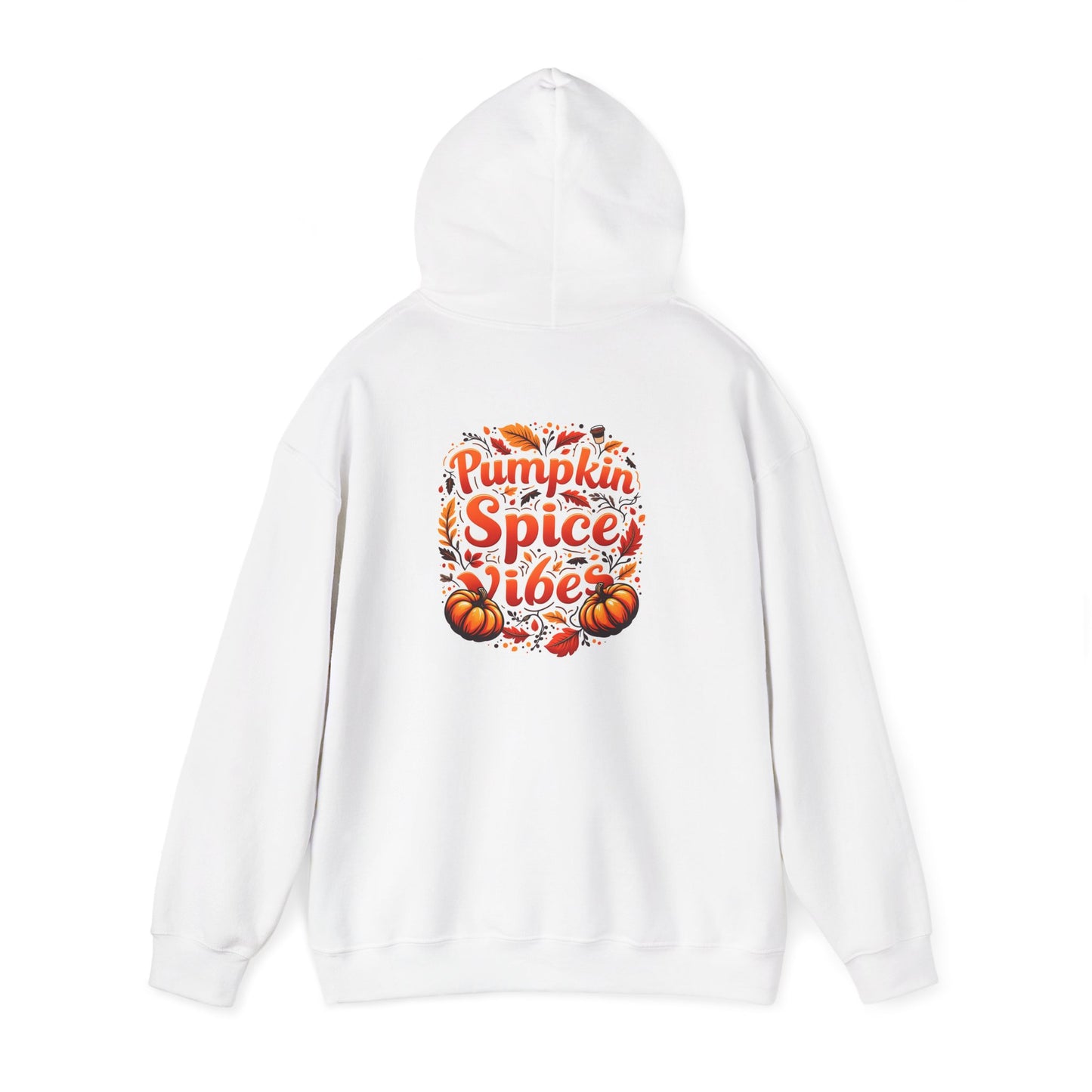 Pumpkin Spice Vibes Hoodie, Fall Fashion, Cozy Sweatshirt for Autumn, Graphic Hooded Sweatshirt, Halloween Gift, Pumpkin Lovers