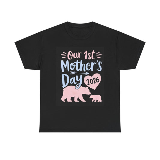 Mother's Day Tee "Our 1st Mother's Day 2026" – Mama Bear Shirt